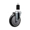 Service Caster 5'' Black Poly Wheel Swivel 1-1/2'' Expanding Stem Caster SCC-EX20S514-PPUB-BLK-112 - alternate 1